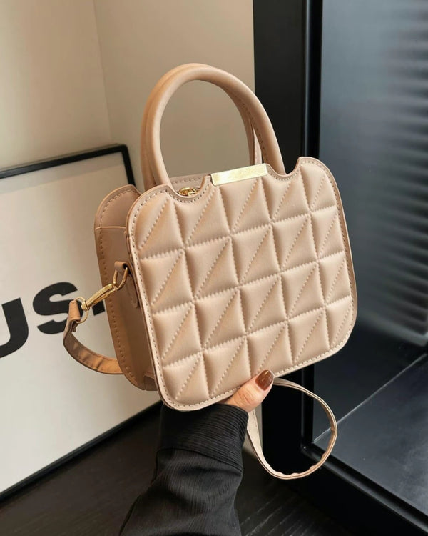 Elegant Quilted Pu Leather Handbag