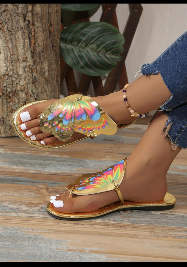 Women's Fashionable Butterfly Slip On Sandals