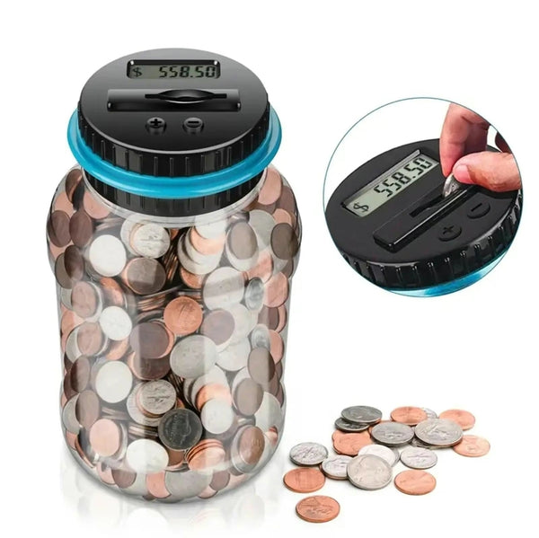 Digital Coin Saving Bank, Automatic Counting Jar Box