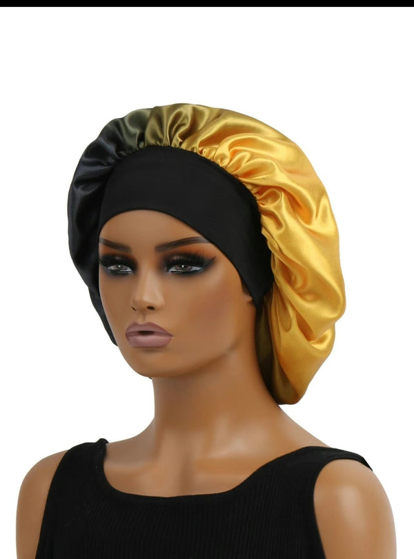 Satin Sleeping Cap, Ruched Design Bonnets