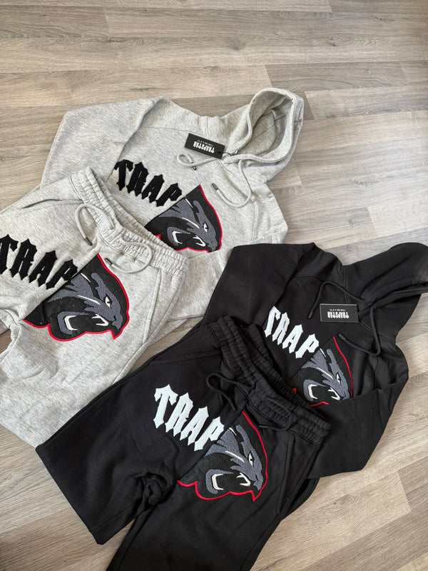 Trapstar Shooters Arch Top & Shorts BLACK/RED GREY/RED