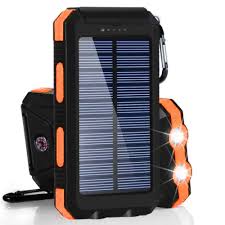 Solar Powered Power Bank, 20000mAh Portable Charger with Built-in Solar Panel & Bright Flashlight for Outdoor Camping Party Sports, Back to School Supplies