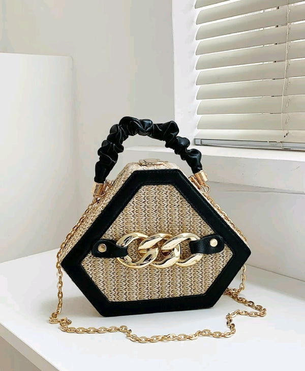 Straw Bag Woven Purse Straw Crossbody Bags for Women Straw Handmade Bag for Women for Casual Beach